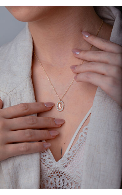 Kolyecik 14 Ayar Altın C Harf Kolye