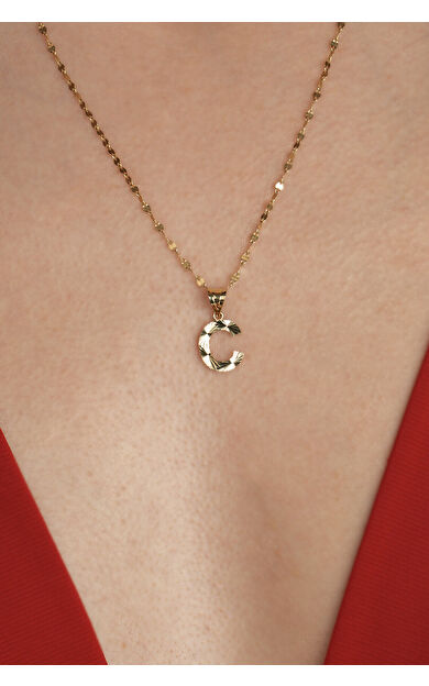 Kolyecik 14 Ayar Altın Kalp Kolye Ucu