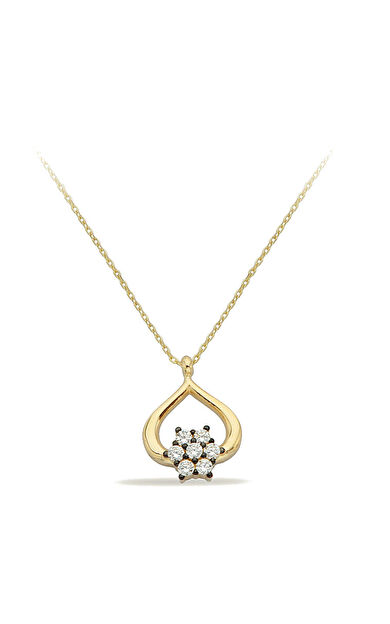 Kolyecik 14 Ayar Altın Çiçek Kolye