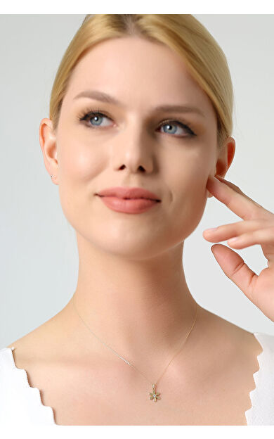 Kolyecik 14 Ayar Altın Çiçek Kolye