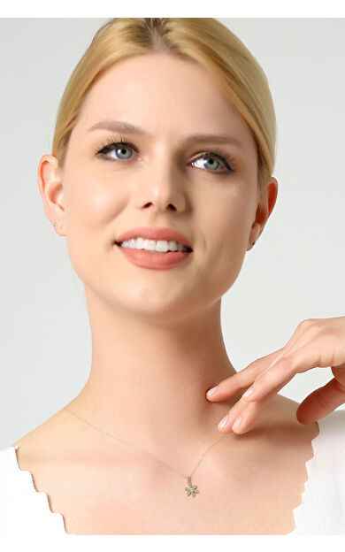 Kolyecik 14 Ayar Altın Çiçek Kolye