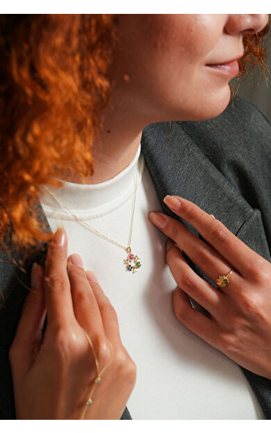 Kolyecik 14 Ayar Altın Çiçek Kolye