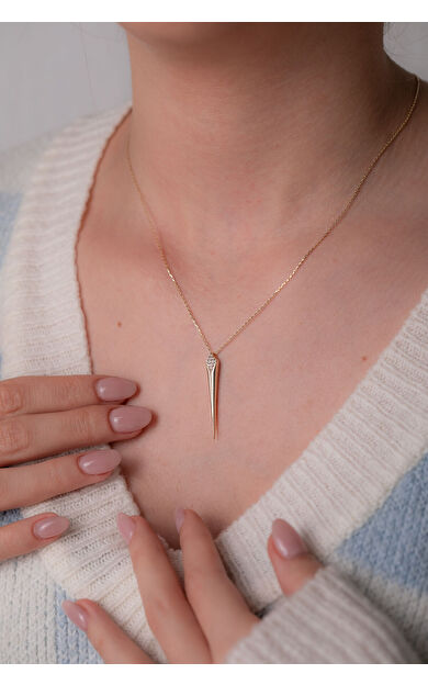 Kolyecik 14 Ayar Altın Çubuk Kolye