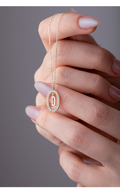 Kolyecik 14 Ayar Altın D Harf Kolye