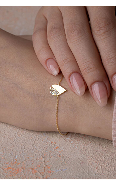 Kolyecik 14 Ayar Altın Damla Bileklik