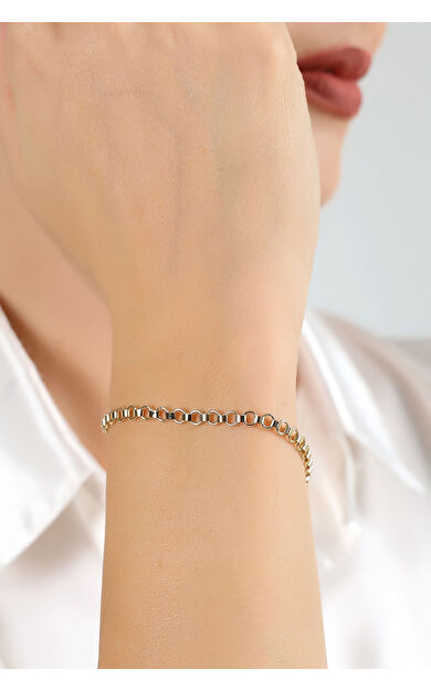 Kolyecik 14 Ayar Altın Doç Zincir Bileklik