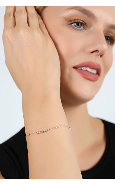 Kolyecik 14 Ayar Altın Dorika Tasarım Bileklik