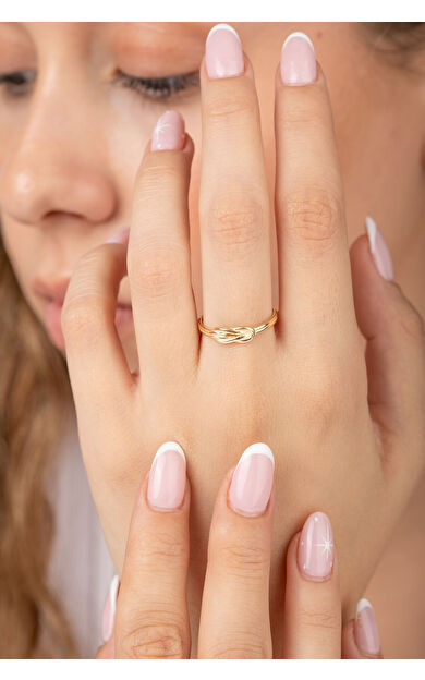 Kolyecik 14 Ayar Altın Düğüm Yüzük