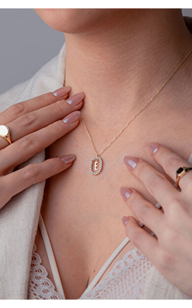 Kolyecik 14 Ayar Altın E Harfi Kolye