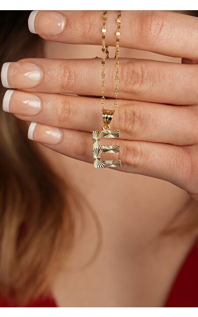 Kolyecik 14 Ayar Altın Mineli Çİçek Kolye Ucu