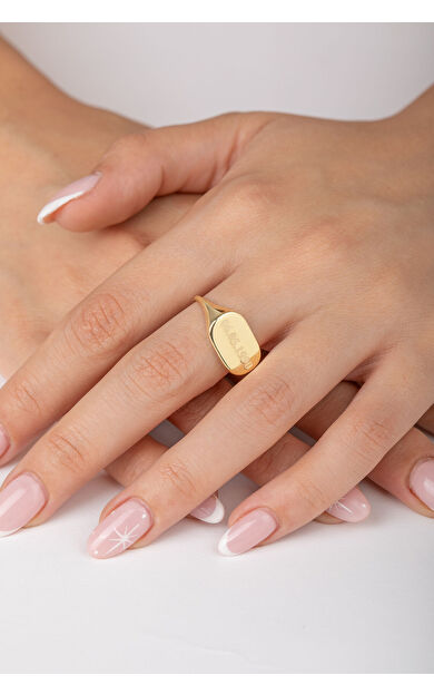 Kolyecik 14 Ayar Altın Elips Yüzük