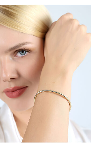 Kolyecik 14 Ayar Altın Esnek Yeşil Bileklik