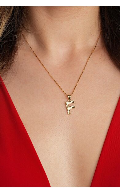 Kolyecik 14 Ayar Altın Mineli Kalp Kolye Ucu