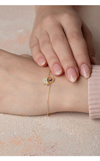 Kolyecik 14 Ayar Altın Fatma Ananın Eli Bileklik