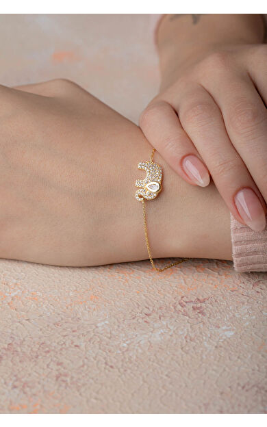 Kolyecik 14 Ayar Altın Fil Bileklik