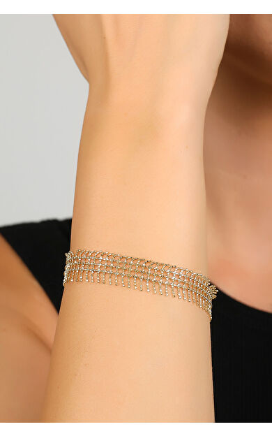 Kolyecik 14 Ayar Altın File Örgü Bileklik