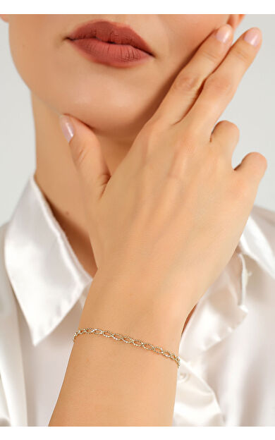 Kolyecik 14 Ayar Altın Golf Zincir Bileklik