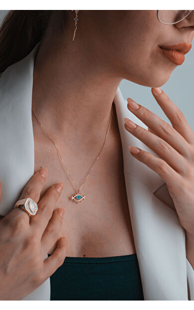 Kolyecik 14 Ayar Altın Göz Kolye