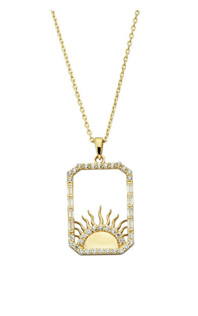 Kolyecik 14 Ayar Altın Güneş Kolye