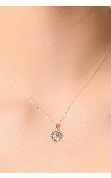 Kolyecik 14 Ayar Altın Güneş Kolye