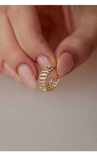 Kolyecik 14 Ayar Altın Gurmet Halka Küpe