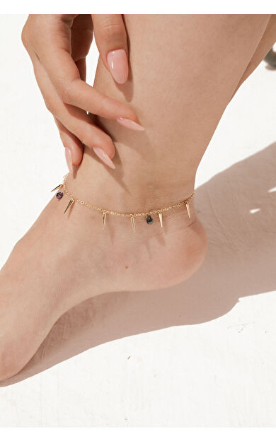 Kolyecik 14 Ayar Altın Üçgen Halhal