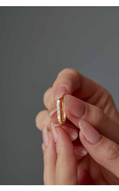 Kolyecik 14 Ayar Altın Halka Küpe