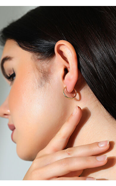 Kolyecik 14 Ayar Altın Halka Küpe