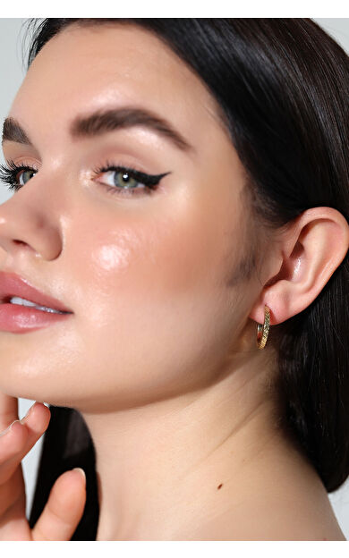 Kolyecik 14 Ayar Altın Halka Küpe