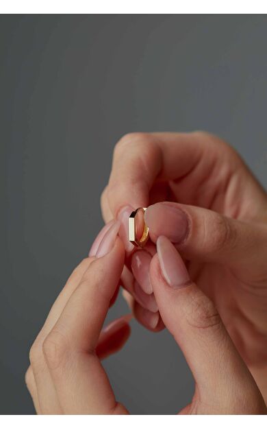 Kolyecik 14 Ayar Altın Halka Küpe