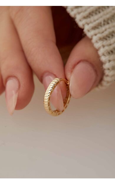 Kolyecik 14 Ayar Altın Halka Küpe