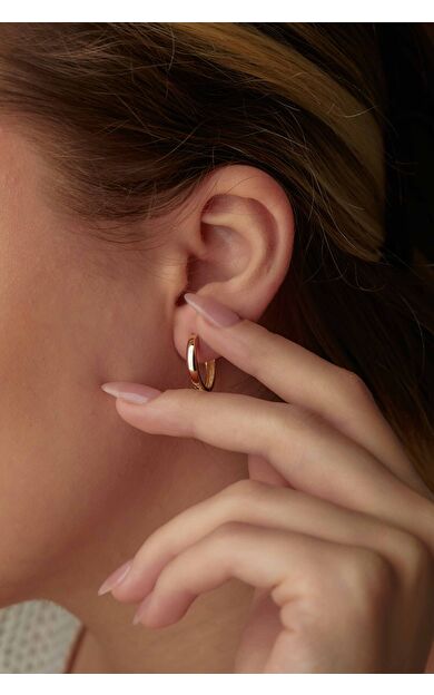 Kolyecik 14 Ayar Altın Halka Küpe