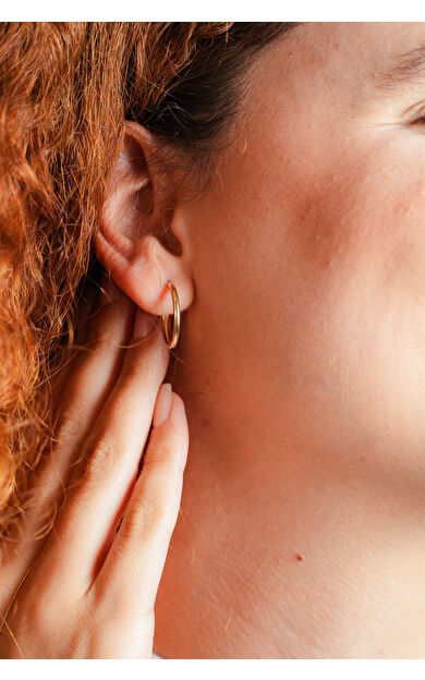 Kolyecik 14 Ayar Altın Halka Küpe