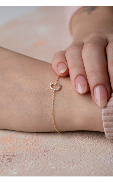 Kolyecik 14 Ayar Altın Harf Bileklik