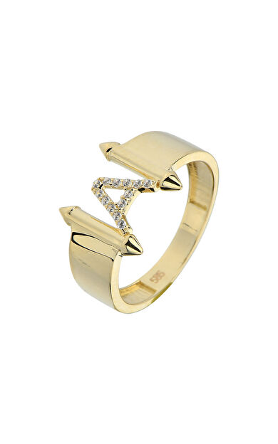 Kolyecik 14 Ayar Altın A Harf Yüzük