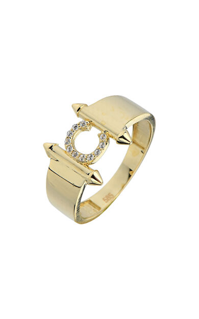 Kolyecik 14 Ayar Altın C Harf Yüzük