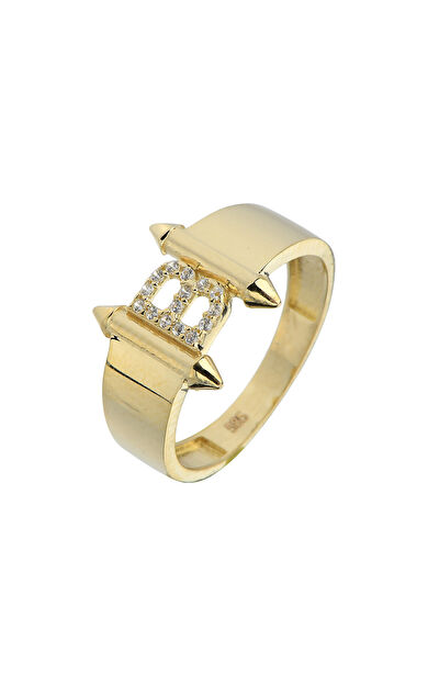 Kolyecik 14 Ayar Altın B Harf Yüzük