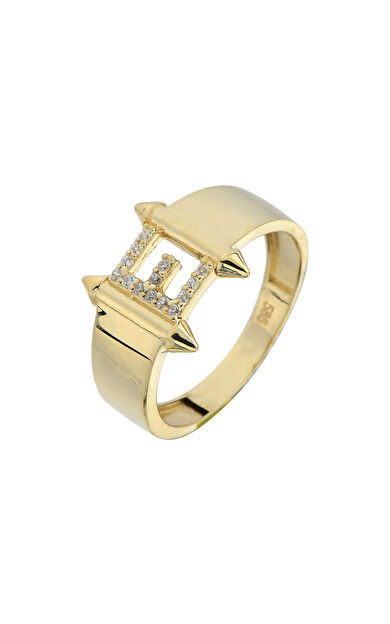 Kolyecik 14 Ayar Altın E Harf Yüzük