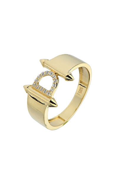 Kolyecik 14 Ayar Altın D Harf Yüzük