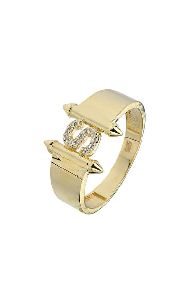 Kolyecik 14 Ayar Altın S Harf Yüzük