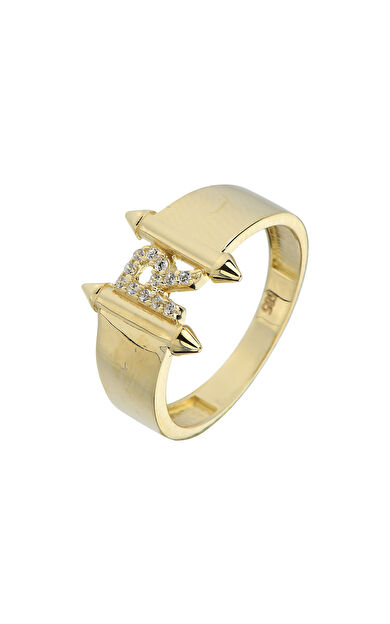 Kolyecik 14 Ayar Altın R Harf Yüzük