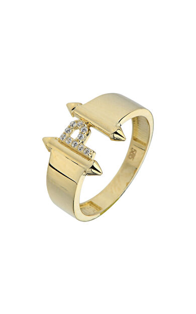 Kolyecik 14 Ayar Altın P Harf Yüzük