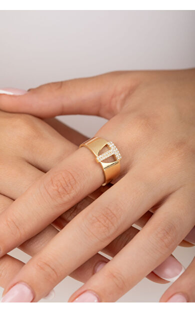 Kolyecik 14 Ayar Altın Harf Yüzük