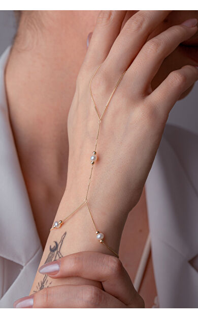 Kolyecik 14 Ayar Altın İnci Şahmeran