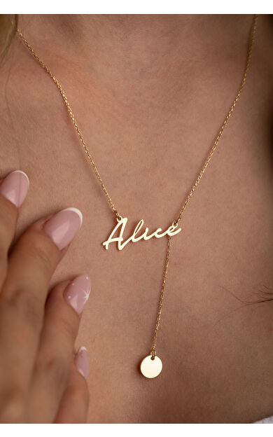 Kolyecik 14 Ayar Altın İsimli Kolye