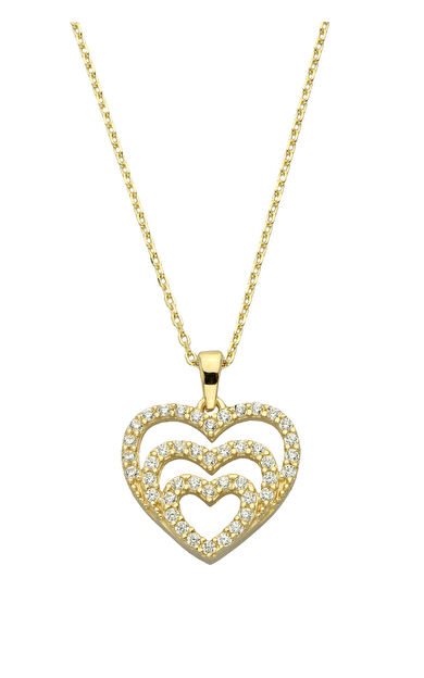 Kolyecik 14 Ayar Altın Kalp Kolye