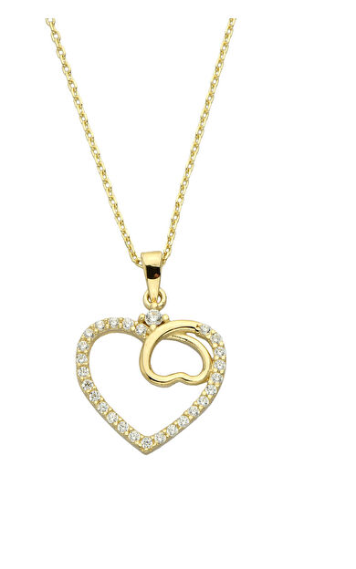 Kolyecik 14 Ayar Altın Kalp Kolye