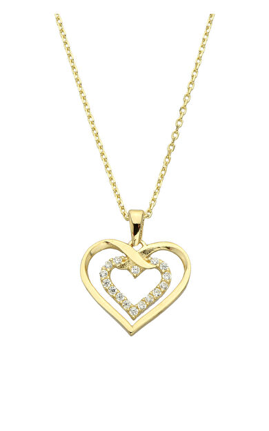 Kolyecik 14 Ayar Altın Kalp Kolye