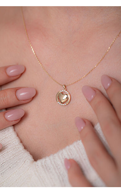 Kolyecik 14 Ayar Altın Kalp Kolye