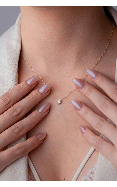 Kolyecik 14 Ayar Altın Kalp Kolye